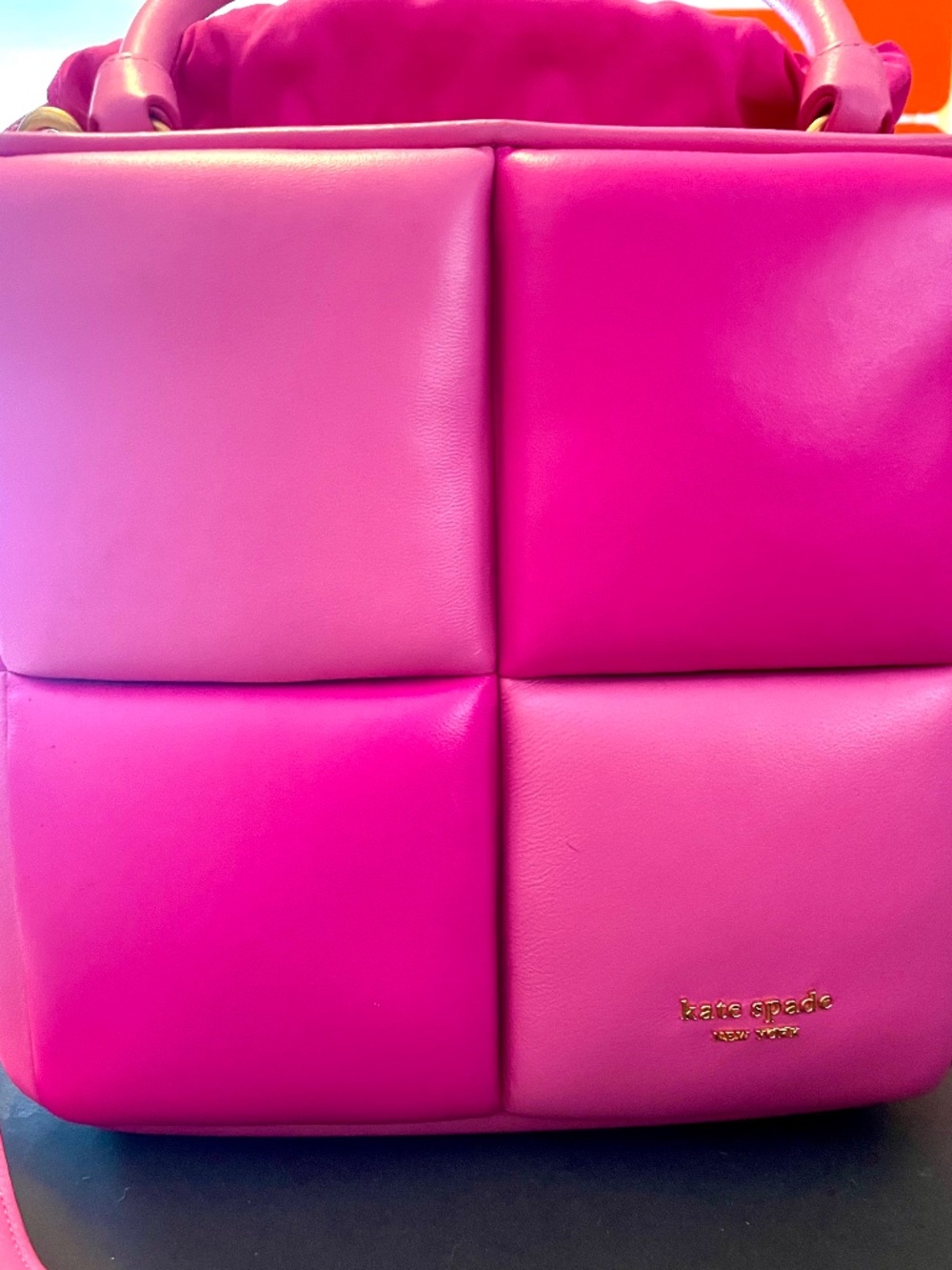 Pink Lover’s Kate Spade Puffy Padded Leather Shoulder Bag 🩷👛